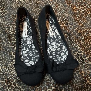 American Eagle Outfitters Black Bow Flats